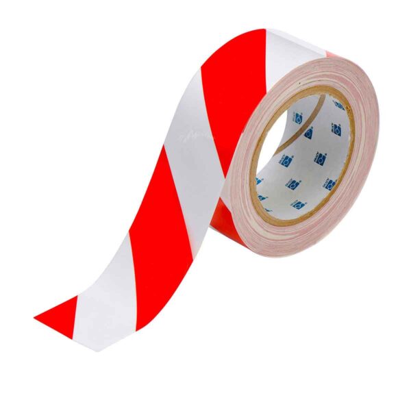 Cinta para Demarcación de Pisos Brady ToughStripe Rayada Rojo/Blanco