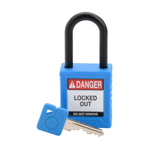 Candado de Seguridad Velocity Azul Nylon con Grillete Plástico