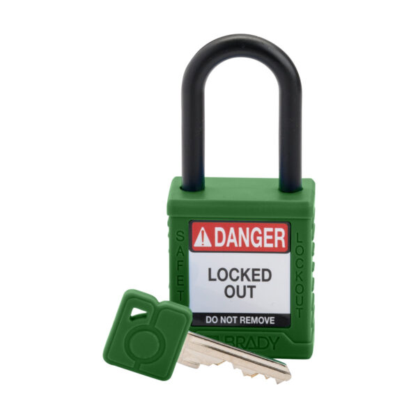 Candado de Seguridad Velocity Verde Nylon con Grillete Plástico