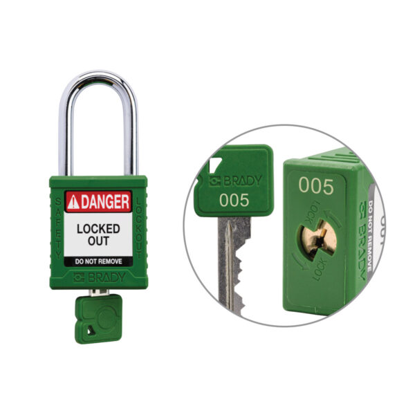 Candado de Seguridad Brady Velocity Plus Nylon Verde