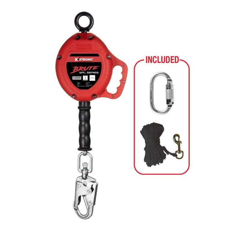 SRL de cable KStrong® BRUTE™ de 20 pies con gancho de seguridad
