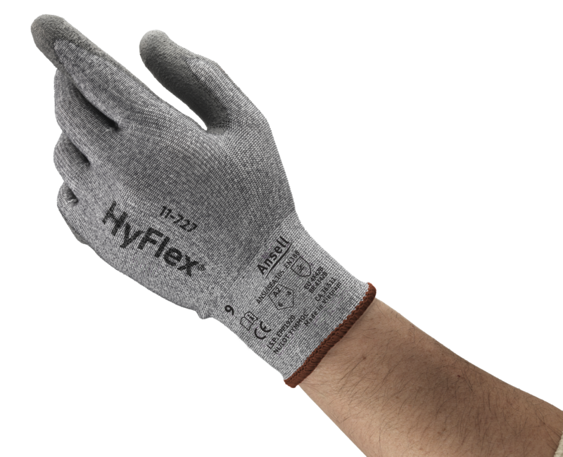 GUANTE ANSELL HYFLEX PARA PROTECCION MECANINA Y CORTES 11 727