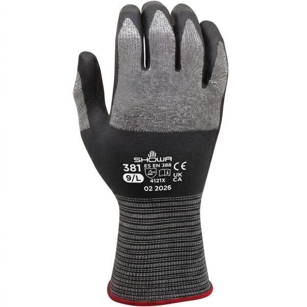 GUANTE SHOWA NITRILO MICROPOROSO PARA ABRASION – 381