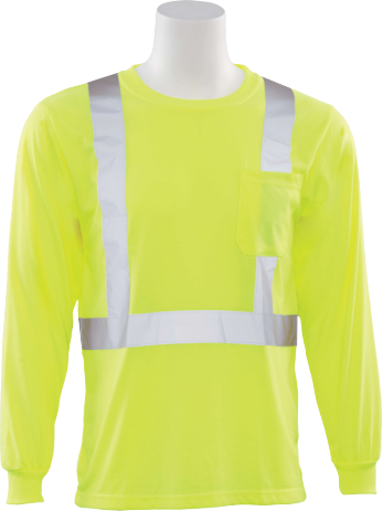 Camiseta de manga largas con cinta reflectante Verde Lima