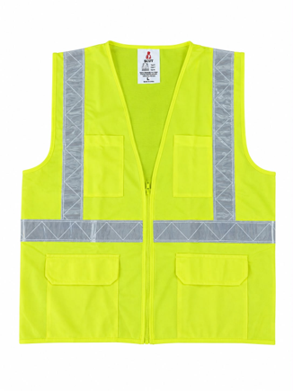 Chaleco Reflectivo SCUT Verde con zipper 