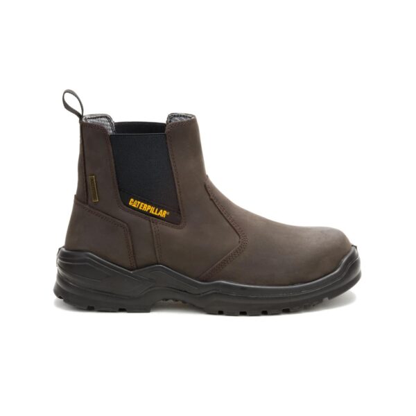 BOTA DE SEGURIDAD CAT STRIVER CHELSEA P91758 WATERPROOF MARRÓN