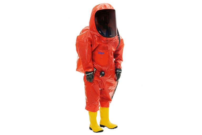 Traje Dräger CPS 6900 , boots, Butyl gloves