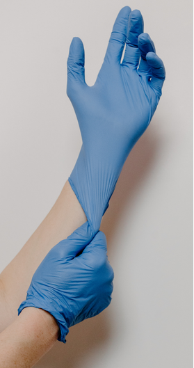 GUANTES SCUT 3 MIL DE NITRILO AZUL LIBRE DE POLVO LARGE 100/BX 10BX/CS – SCUT GN35
