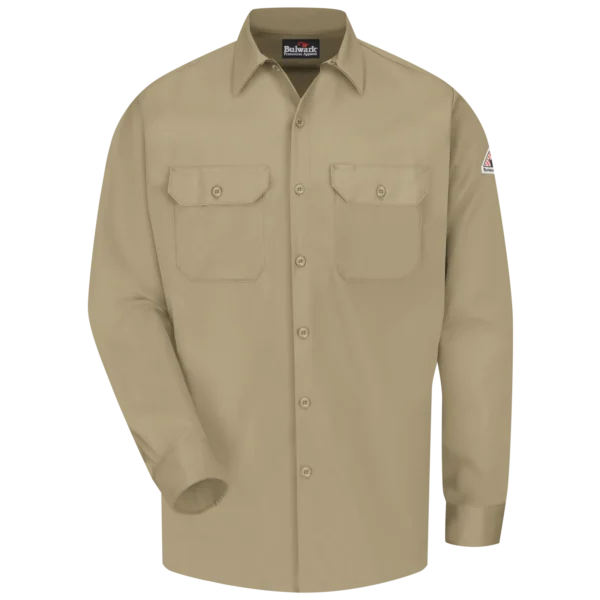 Bulwark Men's Camisa ignifuga gris clara