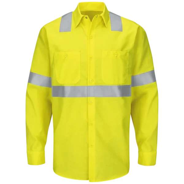 CAMISA DE SEGURIDAD  MANGA LARGA CLASS 2 LEVEL 2 YELLOW VF LARGE HIGH VISIBILITY