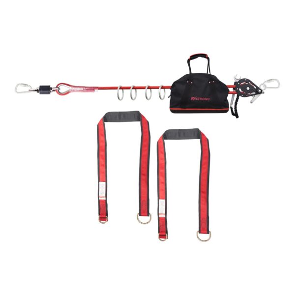 Sistema de línea de vida horizontal ajustable KStrong Wrangler de 100 pies